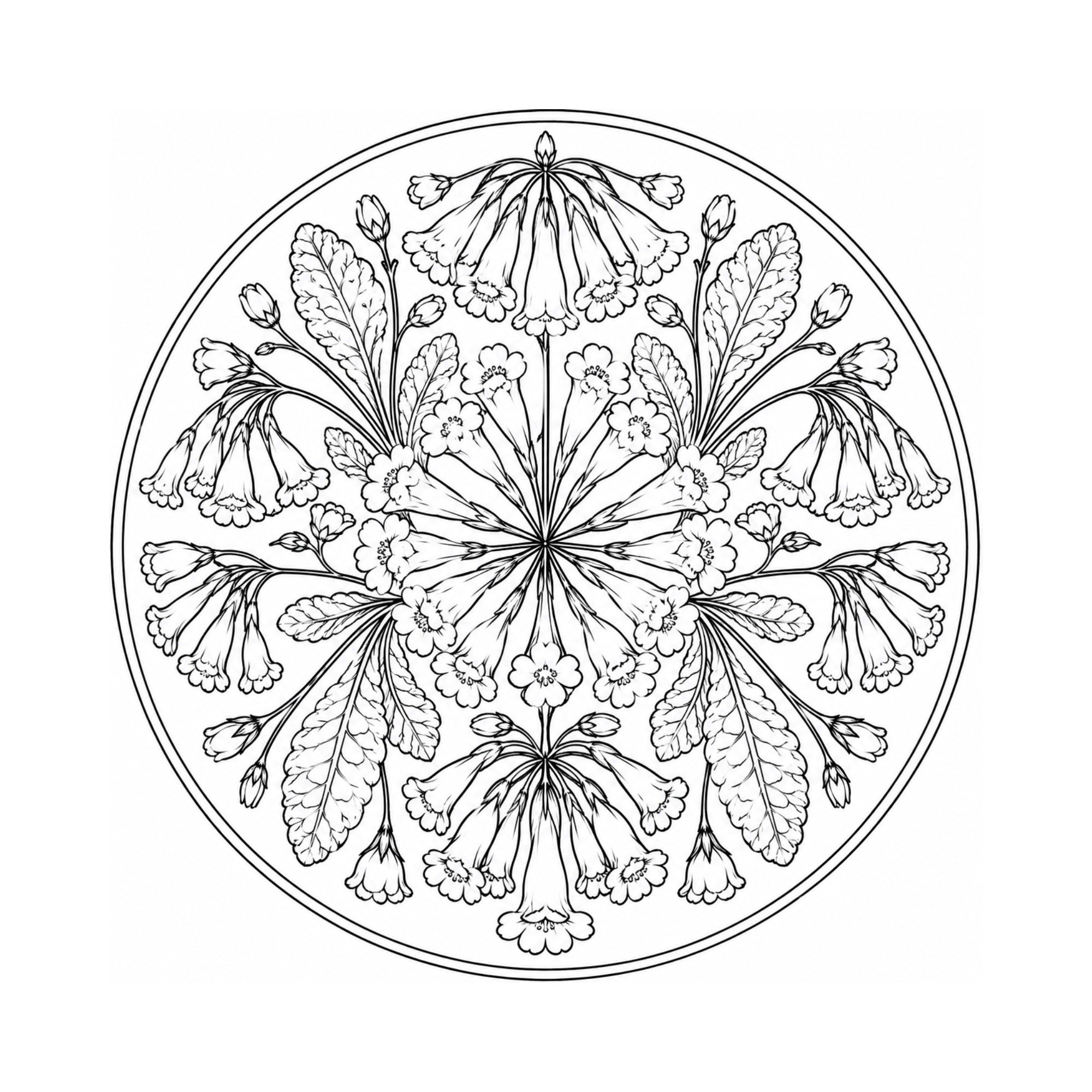 Blumen-Mandalas: 80 Wildblumen-Mandalas zum Ausmalen