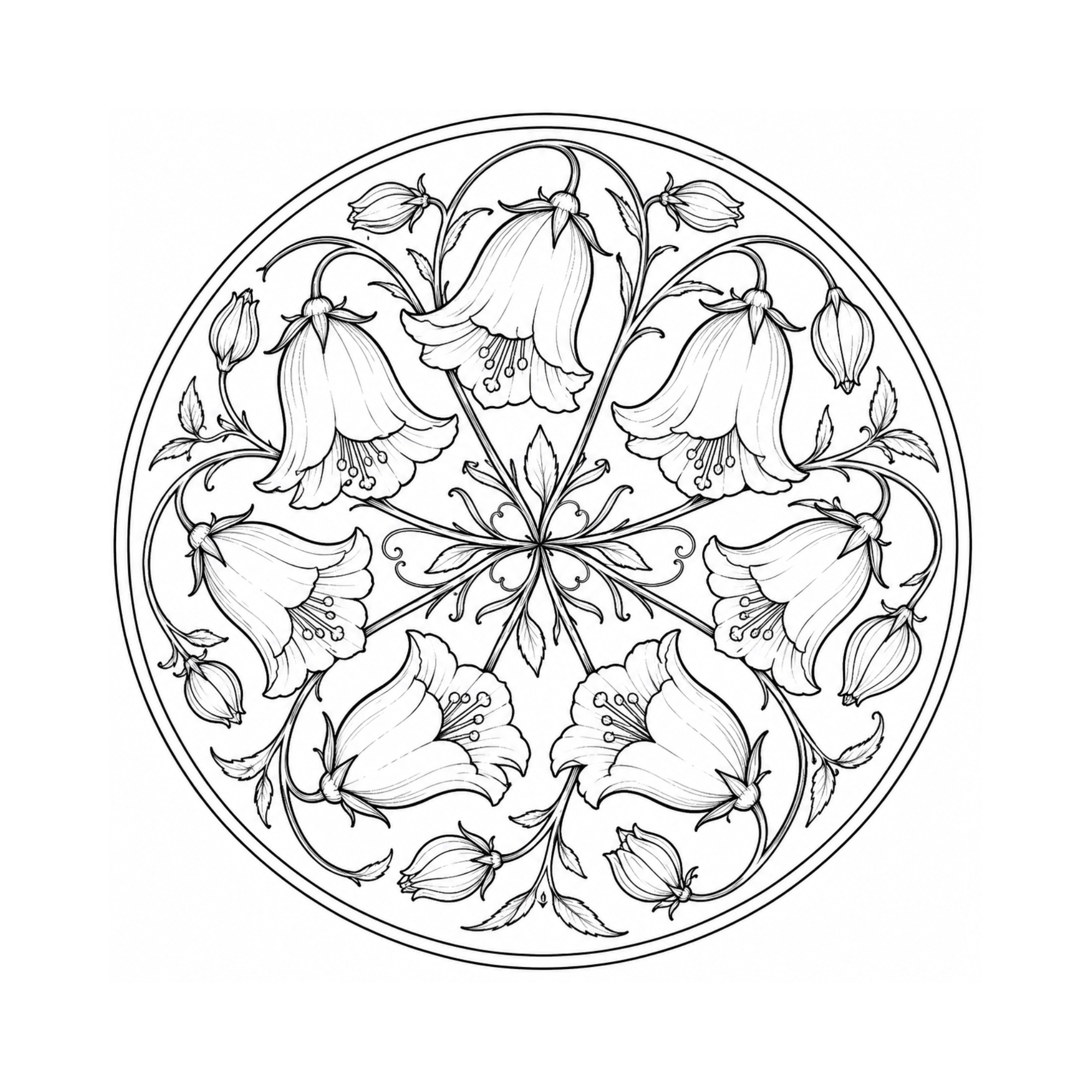 Blumen-Mandalas: 80 Wildblumen-Mandalas zum Ausmalen