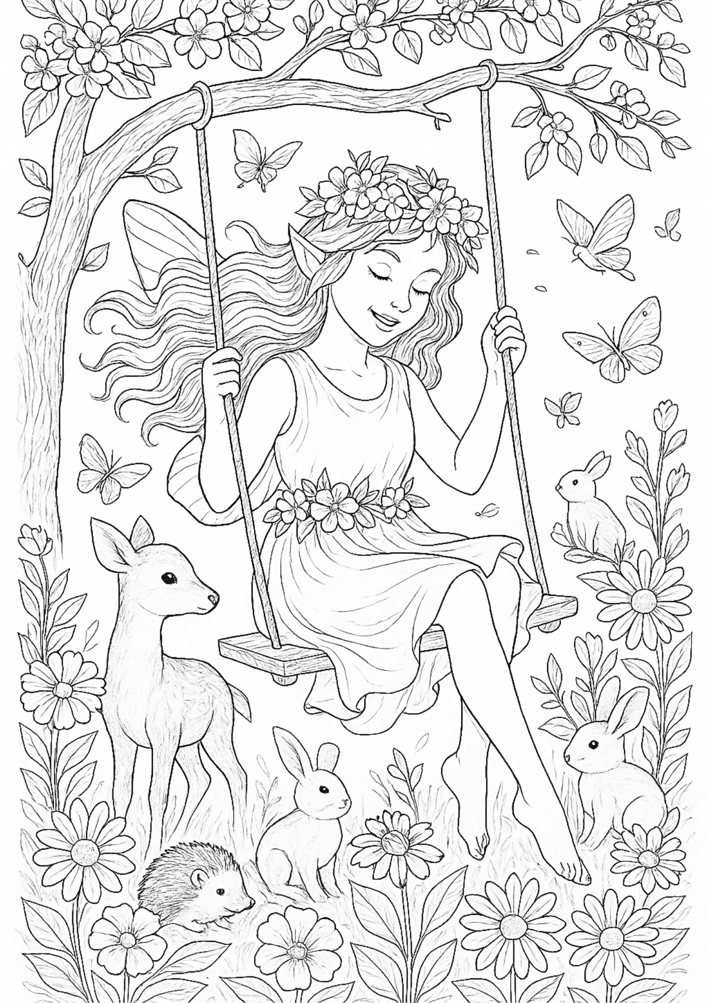 ELF HARMONY. 60 bezaubernde Elfen, einzelne Seiten zum Ausmalen