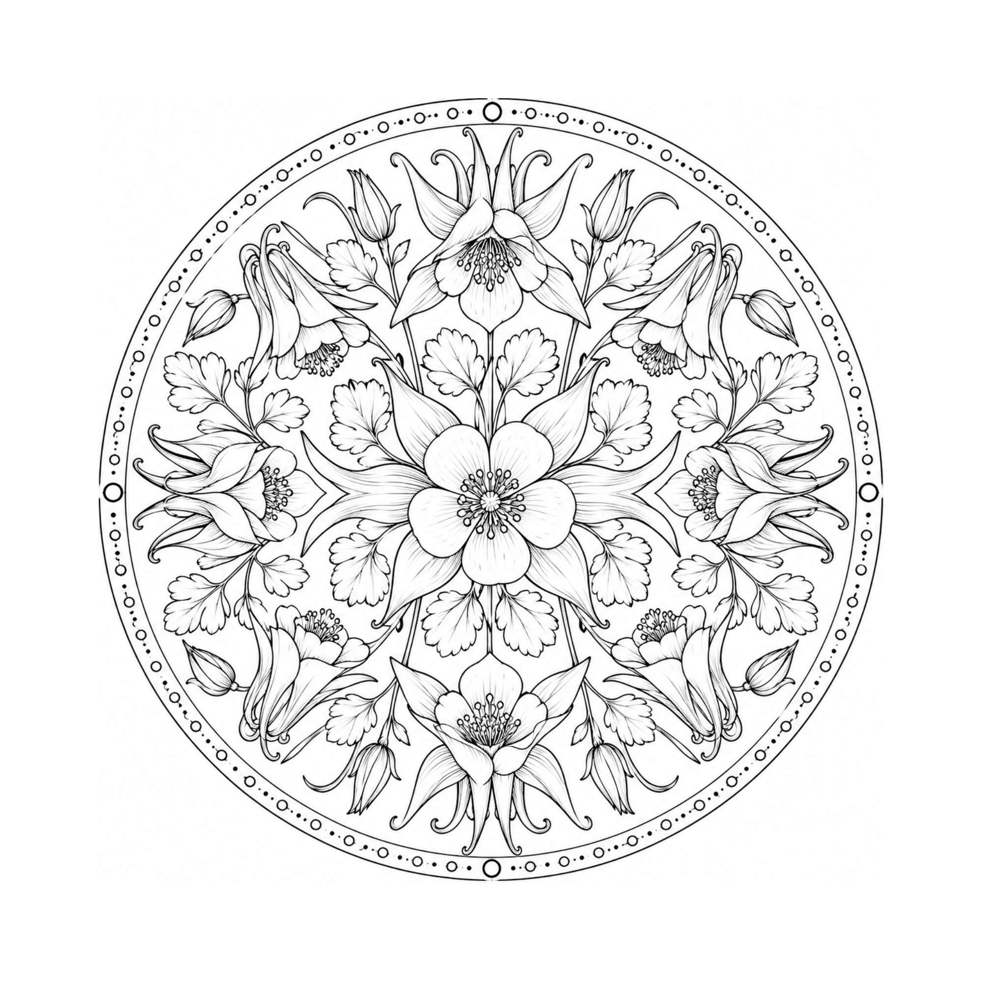 Blumen-Mandalas - 80 harmonische Blumen-Mandalas zum Ausmalen