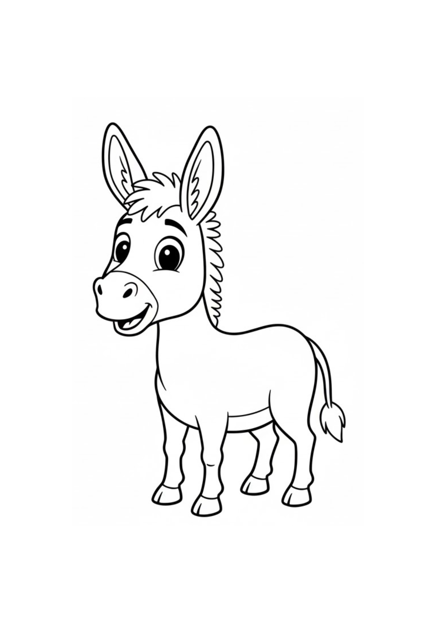 Bauernhof-Tiere für mich. Ab 4 - einzelne Motive. Malbuch für Kindergarten-Kinder