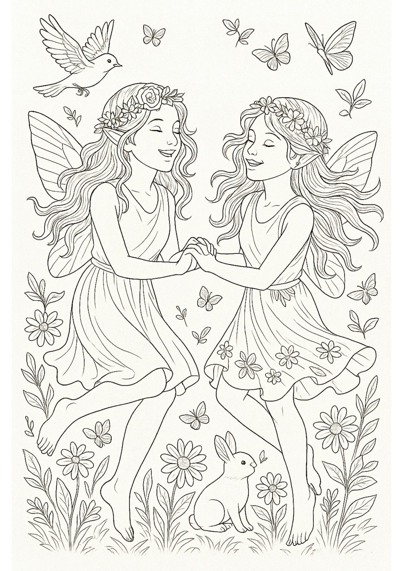 ELF HARMONY. 60 bezaubernde Elfen, einzelne Seiten zum Ausmalen
