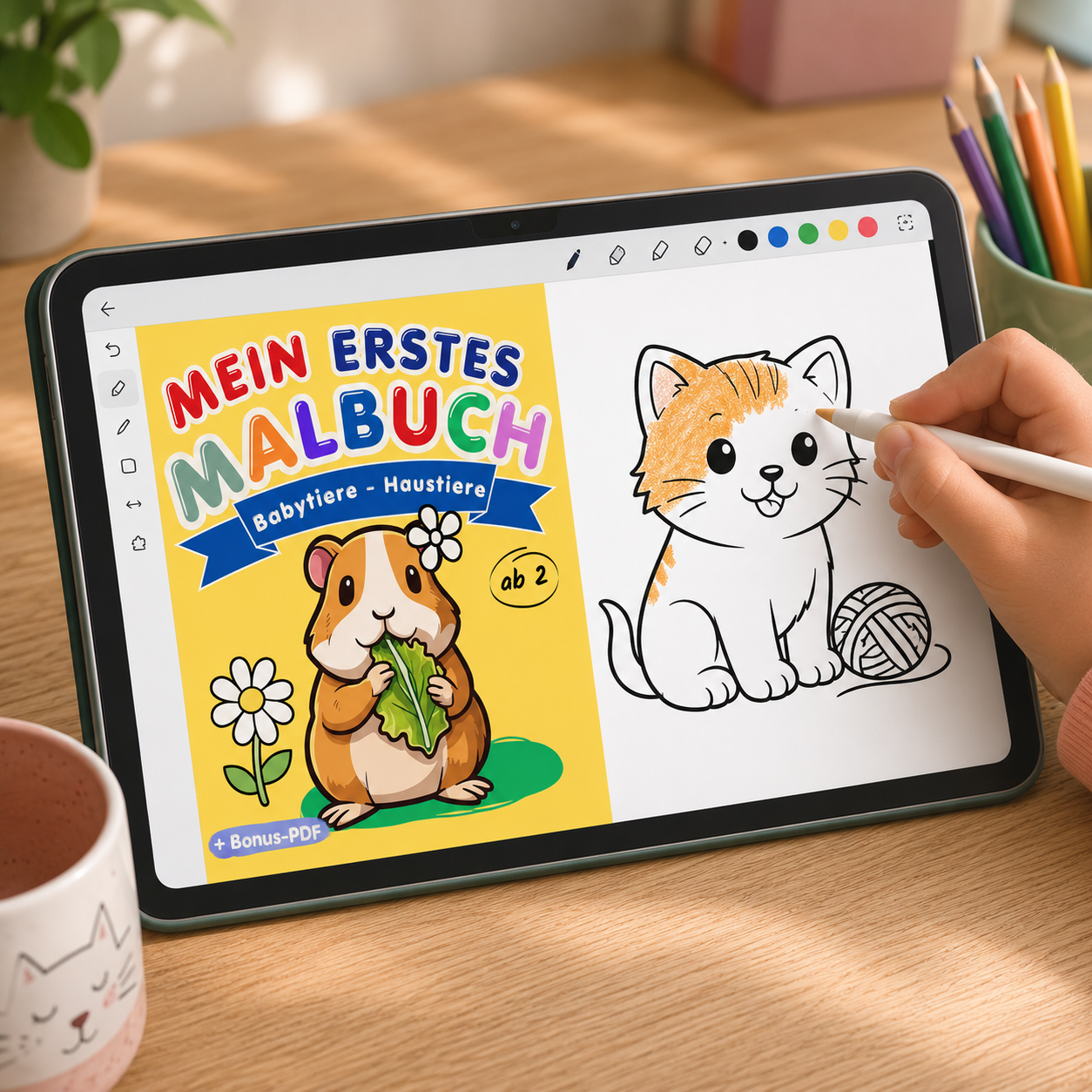 Mein erstes Malbuch - Babytiere: Haustiere ab 2 Jahren